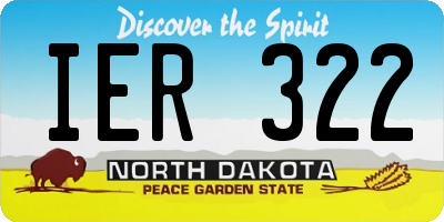 ND license plate IER322