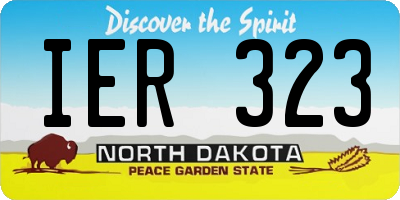 ND license plate IER323