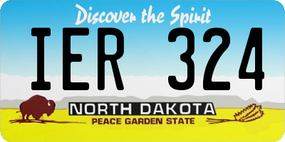 ND license plate IER324