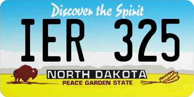 ND license plate IER325