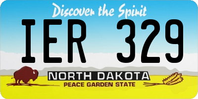 ND license plate IER329