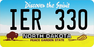 ND license plate IER330