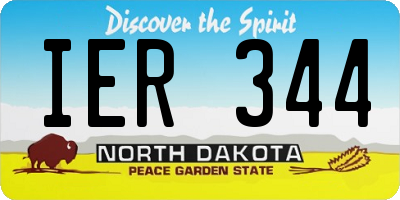 ND license plate IER344
