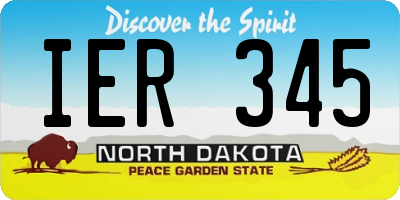 ND license plate IER345