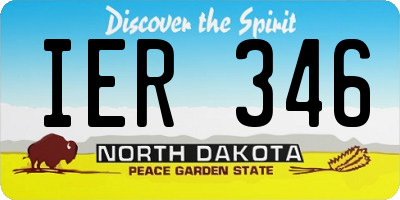 ND license plate IER346