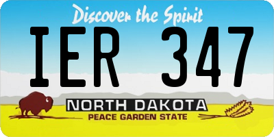 ND license plate IER347