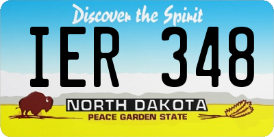 ND license plate IER348