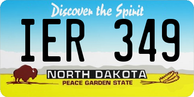 ND license plate IER349