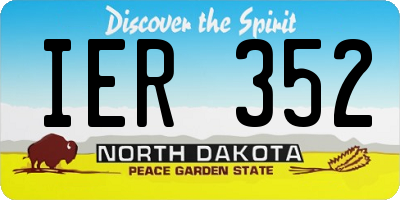 ND license plate IER352