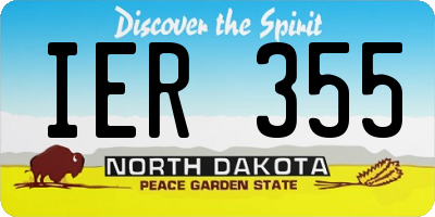 ND license plate IER355