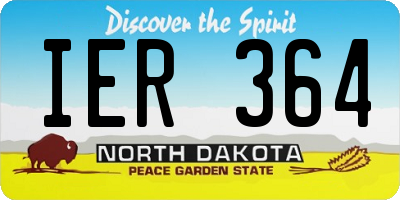 ND license plate IER364