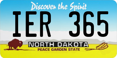 ND license plate IER365