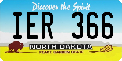 ND license plate IER366