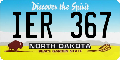 ND license plate IER367