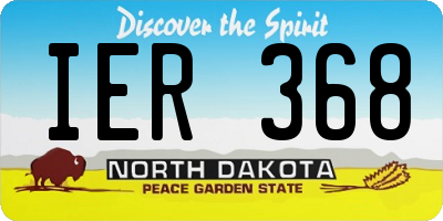 ND license plate IER368