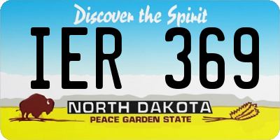 ND license plate IER369