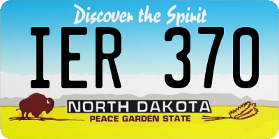 ND license plate IER370