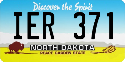 ND license plate IER371