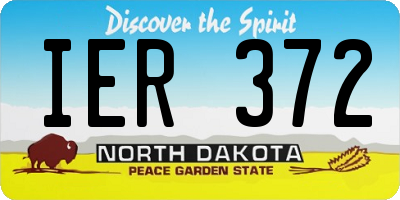 ND license plate IER372
