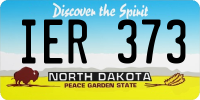 ND license plate IER373