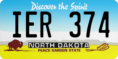 ND license plate IER374