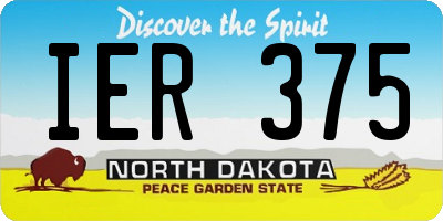 ND license plate IER375