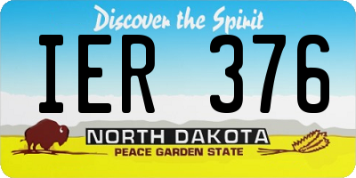 ND license plate IER376