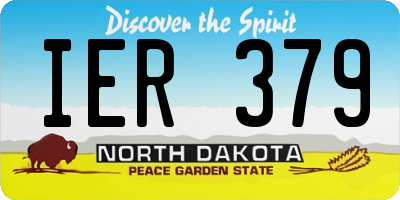 ND license plate IER379