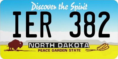 ND license plate IER382