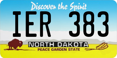 ND license plate IER383