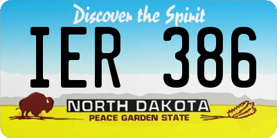 ND license plate IER386