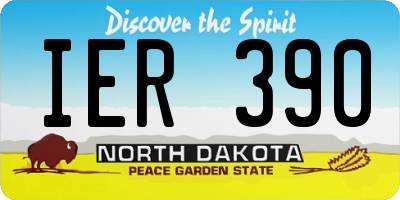 ND license plate IER390