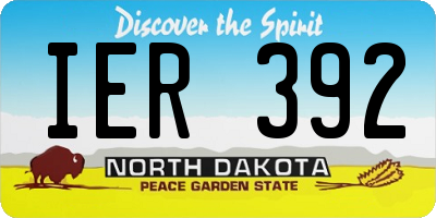 ND license plate IER392