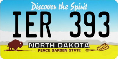 ND license plate IER393
