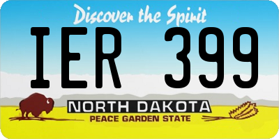 ND license plate IER399