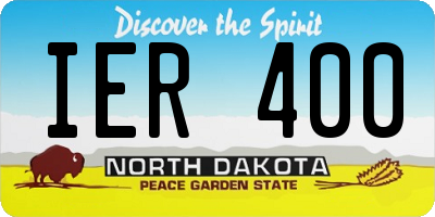 ND license plate IER400