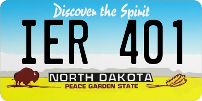 ND license plate IER401