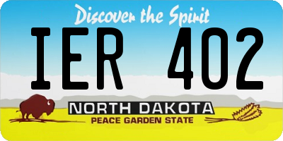 ND license plate IER402