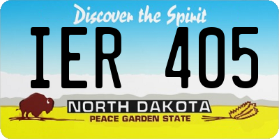 ND license plate IER405