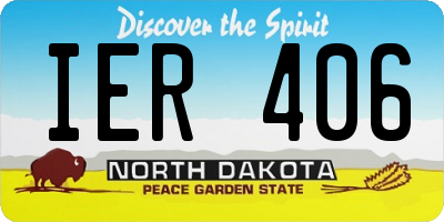 ND license plate IER406