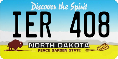 ND license plate IER408