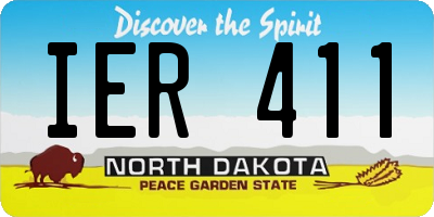 ND license plate IER411