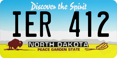 ND license plate IER412