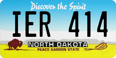 ND license plate IER414