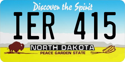 ND license plate IER415