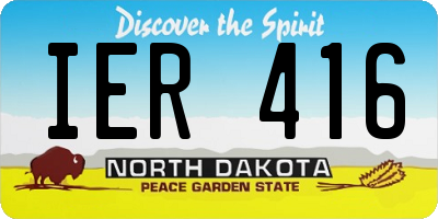 ND license plate IER416