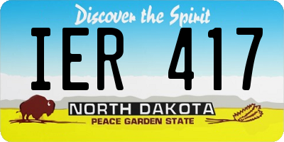 ND license plate IER417