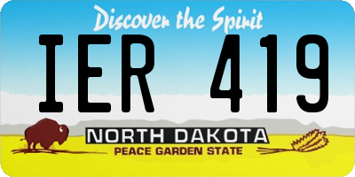 ND license plate IER419