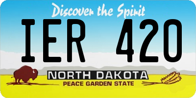 ND license plate IER420