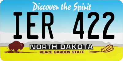 ND license plate IER422